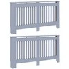 Radiatoriaus dangtis 2 pcs Pilka 152x19x81,5cm Apdirbta mediena 3403231