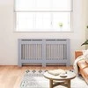 Radiatoriaus dangtis 2 pcs Pilka 152x19x81,5cm Apdirbta mediena 3403231