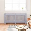 Radiatoriaus dangtis 2 pcs Pilka 172x19x81,5cm Apdirbta mediena 3403234