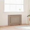 Radiatoriaus dangtis 2 pcs Ruda 112x19x81,5cm Apdirbta mediena 3403230