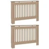 Radiatoriaus dangtis 2 pcs Ruda 112x19x81,5cm Apdirbta mediena 3403230