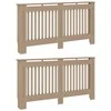 Radiatoriaus dangtis 2 pcs Ruda 152x19x81,5cm Apdirbta mediena 3403233