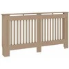 Radiatoriaus dangtis 2 pcs Ruda 152x19x81,5cm Apdirbta mediena 3403233