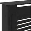 Radiatoriaus uždangalas, juodos spalvos, 205cm, MDF