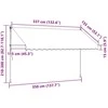 Rankinė ištraukiama markizė su LED, balta ir oranžinė, 350cm