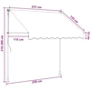 Rankinė sulankstoma markizė Antracito ir baltos 250 cm