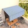 Rankiniu būdu ištraukiama markizė, mėlyna ir balta, 4,5x3m