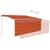 Rankiniu būdu ištraukiama markizė, oranžinė ir ruda, 3,5x2,5m
