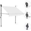 Rankiniu būdu ištraukiama markizė su LED, kreminė, 150cm