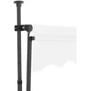 Rankiniu būdu ištraukiama markizė su LED, kreminė, 400cm