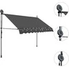 Rankiniu būdu ištraukiama markizė su LED, antracito, 250cm