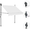 Rankiniu būdu ištraukiama markizė su LED, kreminė, 100cm