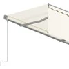 Rankiniu būdu ištraukiama markizė su uždanga, kreminė, 4x3m