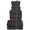 Rankšluostis Rankšluosčių rinkinys SOLUND, 12vnt., antracito, 600g/m²