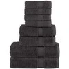 Rankšluostis Rankšluosčių rinkinys SOLUND, 8vnt., antracito, 600g/m²