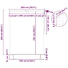 Roletas Mėlyna ir balta 200 x 250 cm Audinys ir aliuminis