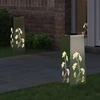 Saulės LED šaligatvio šviesa 2 vnt. Šilta balta 18 x 18 x 50 cm