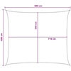 Saulės šešėlio audinys Antracito ir baltos 6 x 8 m HDPE