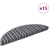 Savaime prilipantys laiptų kilimėliai 15 pcs Pilka