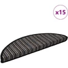 Savaime prilipantys laiptų kilimėliai 15 pcs Antracitas