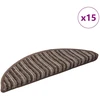 Savaime prilipantys laiptų kilimėliai 15 pcs Ruda