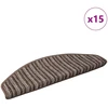 Savaime prilipantys laiptų kilimėliai 15 pcs Ruda