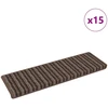Savaime prilipantys laiptų kilimėliai Dryžuotas 15 pcs Ruda