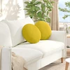 Sėdynių pagalvėlės 2 pcs Geltona Ø 40 x 13 cm Aksomas