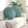 Sėdynių pagalvėlės 2 pcs Jūrinė žalia Ø 40 x 13 cm Aksomas