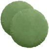 Sėdynių pagalvėlės 2 pcs Šviesiai žalia Ø 40 x 13 cm Aksomas