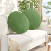 Sėdynių pagalvėlės 2 pcs Šviesiai žalia Ø 40 x 13 cm Aksomas