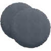 Sėdynių pagalvėlės 2 pcs Tamsiai pilka Ø 40 x 13 cm Aksomas