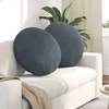 Sėdynių pagalvėlės 2 pcs Tamsiai pilka Ø 40 x 13 cm Aksomas
