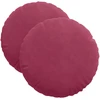 Sėdynių pagalvėlės 2 pcs Vyno raudona Ø 40 x 13 cm Aksomas