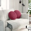 Sėdynių pagalvėlės 2 pcs Vyno raudona Ø 40 x 13 cm Aksomas