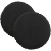 Sėdynių pagalvėlės 2 vnt. Aksomas Juoda Ø30 x 13 cm