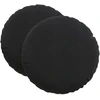 Sėdynių pagalvėlės 2 pcs Juoda Ø 80 x 29 cm Aksomas