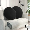 Sėdynių pagalvėlės 2 pcs Juoda Ø 80 x 29 cm Aksomas