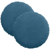 Sėdynių pagalvėlės 2 pcs Mėlyna Ø 40 x 13 cm Aksomas