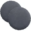 Sėdynių pagalvėlės 2 vnt. Aksomas Tamsiai pilka Ø30 x 13 cm