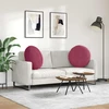 Sėdynių pagalvėlės 2 pcs Vyno raudona Ø 80 x 29 cm Aksomas
