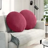 Sėdynių pagalvėlės 2 vnt. Aksomas Vyno raudona Ø60 x 21 cm