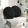 Sėdynių pagalvėlės 2 pcs Juoda Ø60 x 21 cm audinys