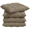 Sėdynių pagalvėlės 4 pcs Mikropluoštas Taupe 40 x 40 x 6 cm