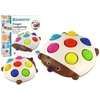 Lean Toys Ežiuko juslinio žaislo mokomoji lenta su skirtukais