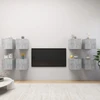 TV staliukas Sieninės televizoriaus spintelės, 8vnt., pilkos, 30,5x30x30cm