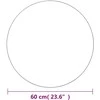 Sieniniai veidrodžiai, 2vnt., 60cm, stiklas, apskriti