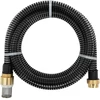 Siurbimo žarna su žalvarinėmis jungtimis, juoda, 1,1", 5m, PVC
