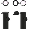 Parasolės stovo vamzdis 0.6kg Juoda Geležis for 40-50 mm Pole