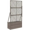 Sodas vazonas su trellis Pilka 70 x 30 x 135 cm poliratanas